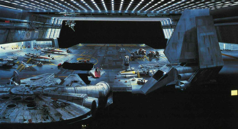 Illustration for article titled AsĂ se hicieron los matte paintings de la primera trilogĂa de Star Wars